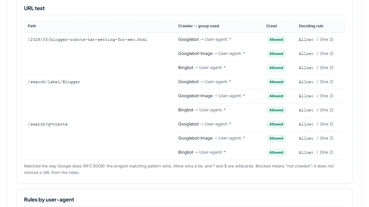 Custom file opens /search, noindex keeps it out of results